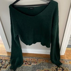 Zaful Crop V Neck Sweater